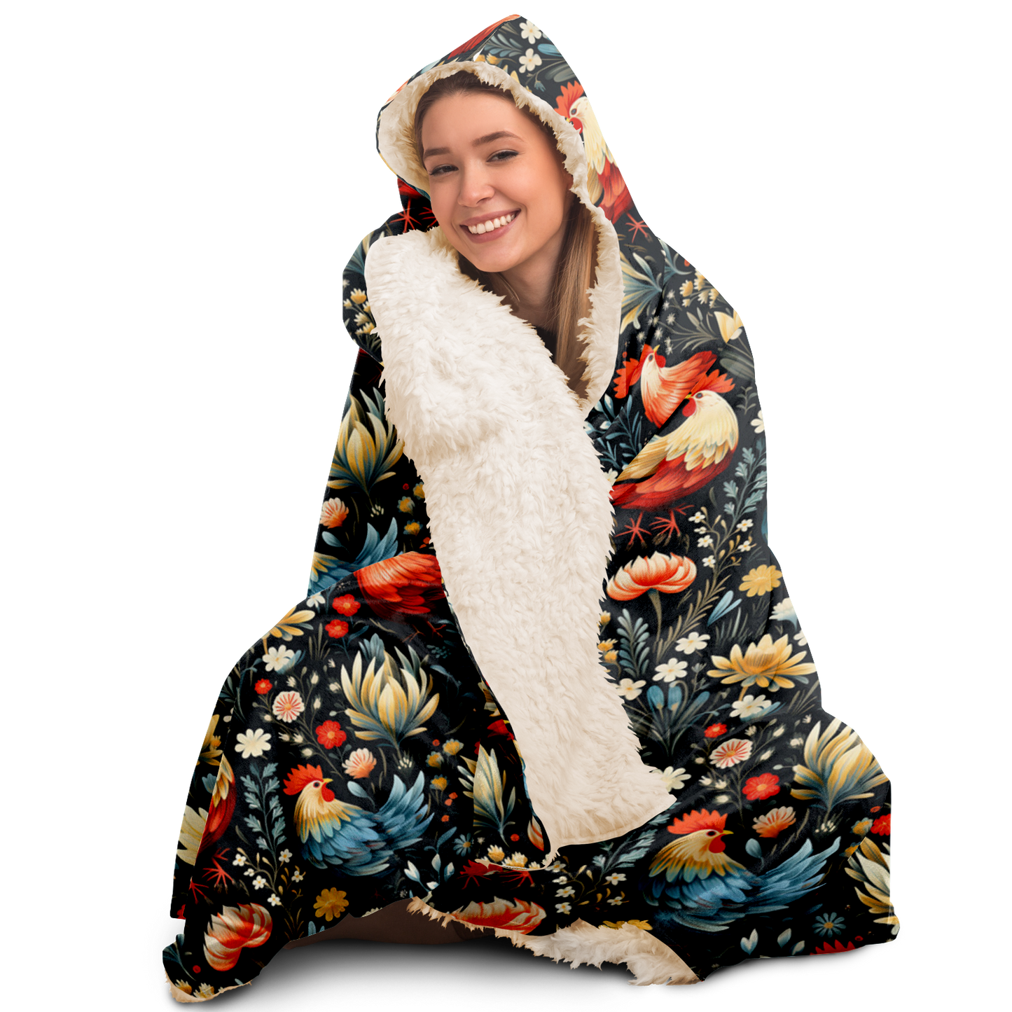 Livestock Show Chickens Hooded Blanket - AOP - Chicken Lovers