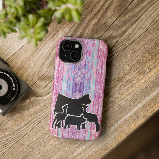 MagSafe Tough Case for iPhones - Customized with Name & Animal - All Livestock Phone Cases