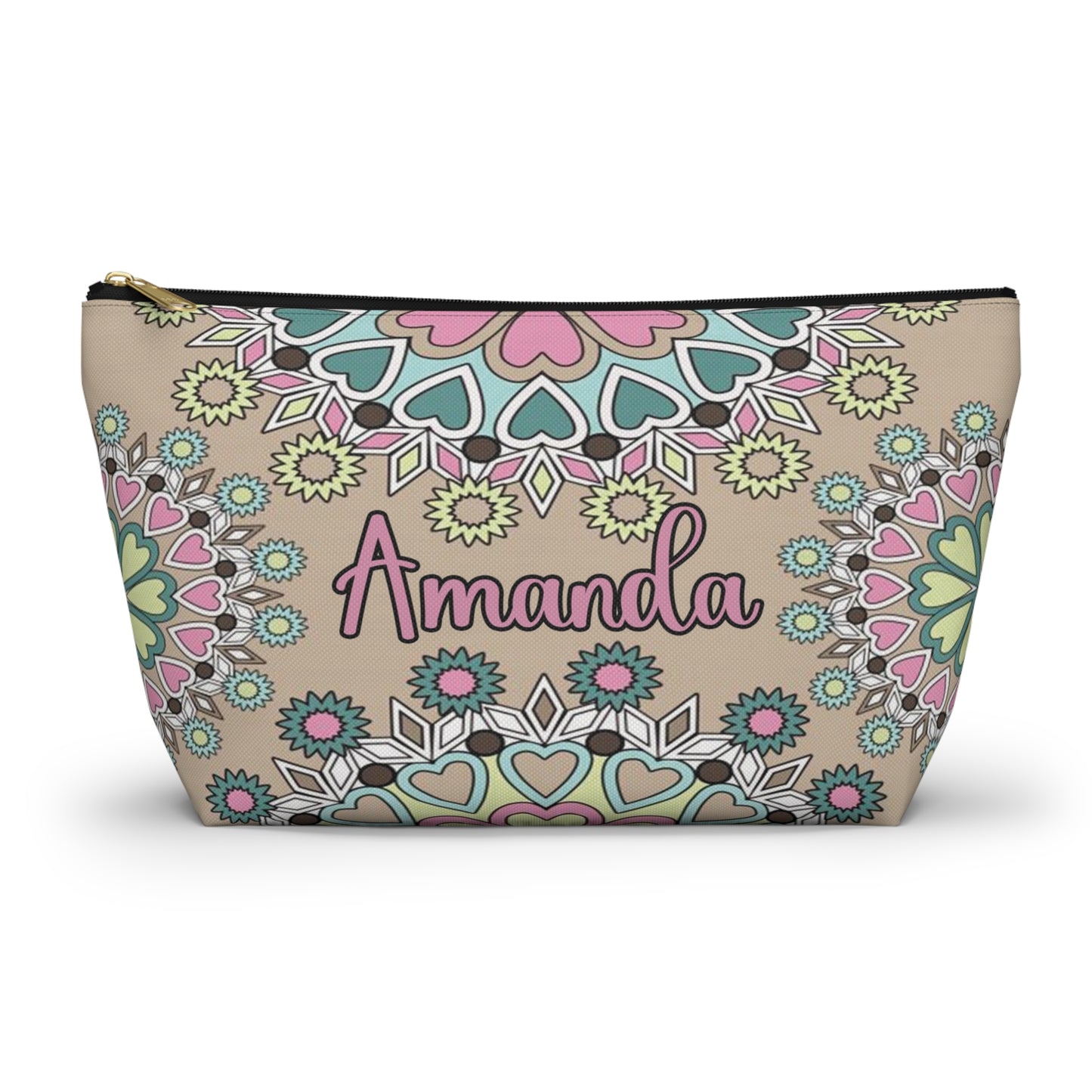 70's Flower Power Accessory T-bottom Bag - Customized with Name