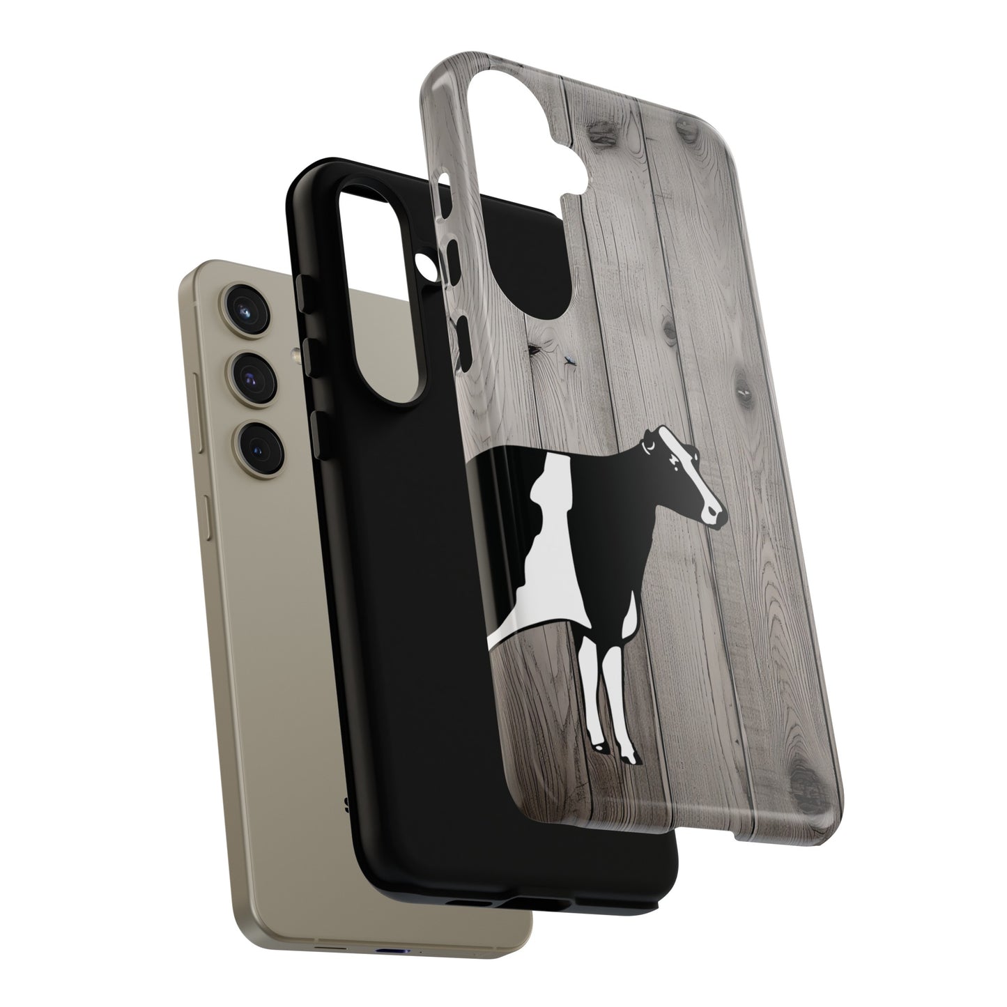 Livestock Show Cow Phone Cases - Livestock Show Dairy Cow - Android Cow Phone Cases-Wood Plank Background