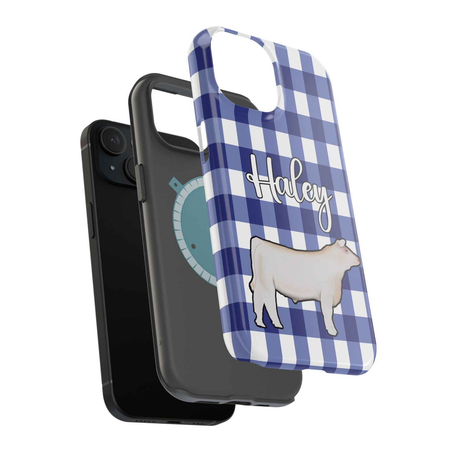 MagSafe iPhone Cases - Livestock Show Charolaise Steer - iPhone Cow Phone Cases