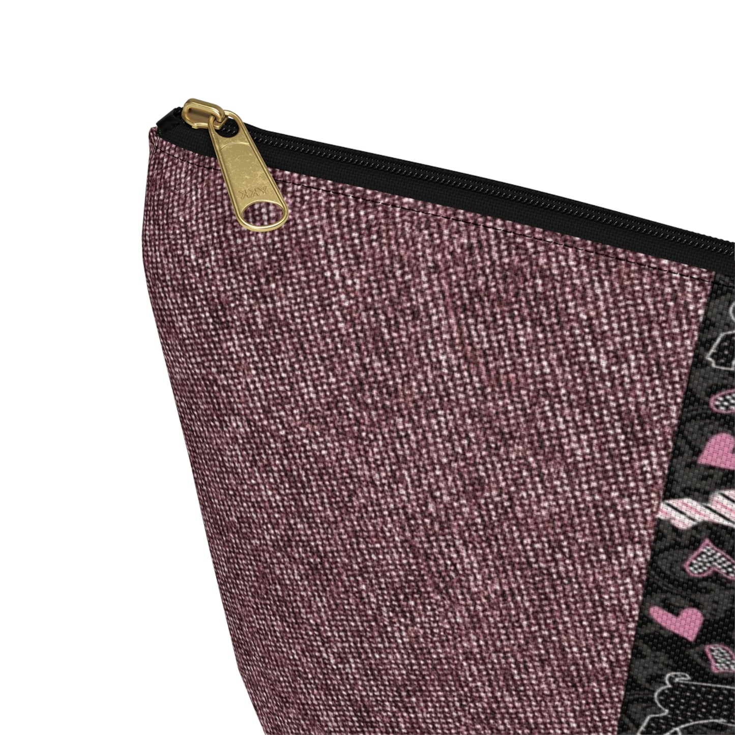 Faux Denim Livestock Show Goats Accessory T-bottom Bag - Makeup Bag