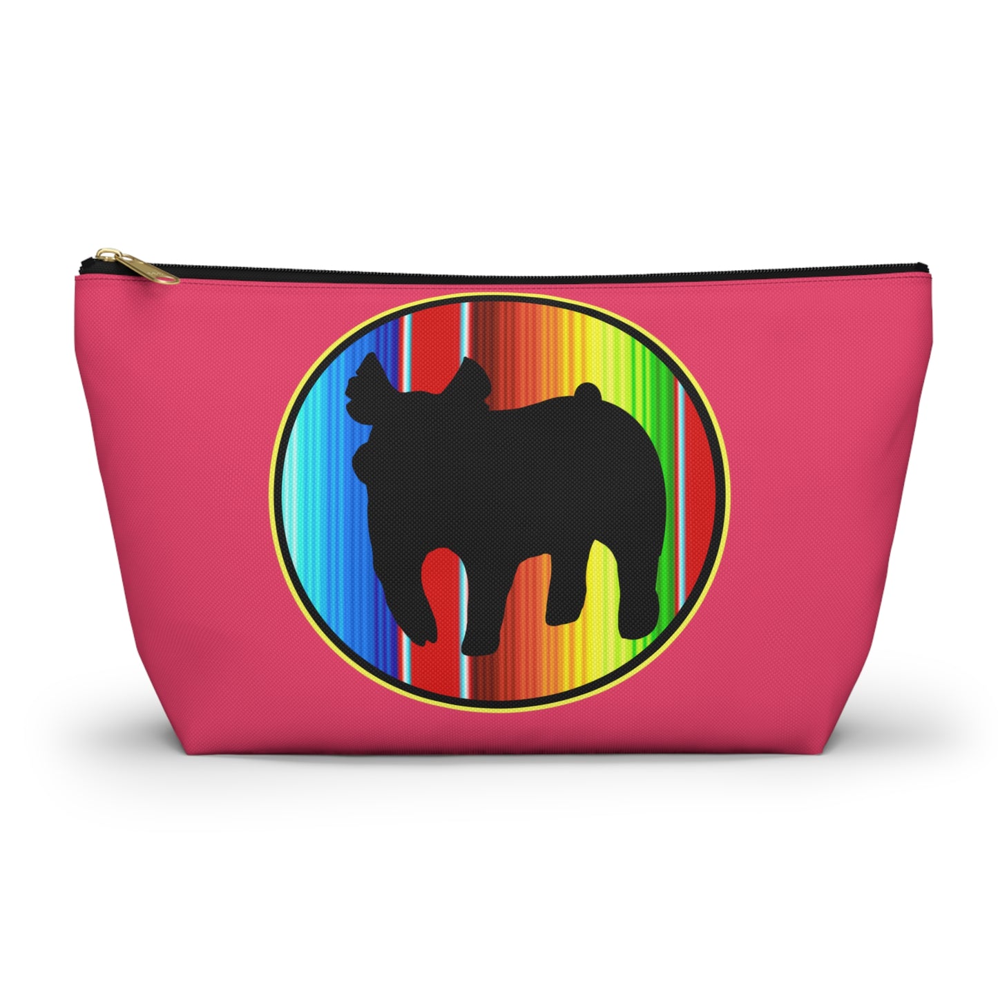 Serape Show Pig Accessory Pouch With T-bottom | Makeup Pouch | Show Pouch For Mom | Show Swine Bag