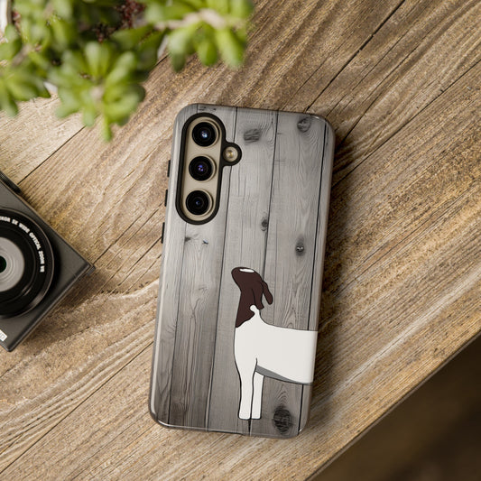 Livestock Show Goat Phone Cases - Android Goat Phone Cases - Wood Plank Background