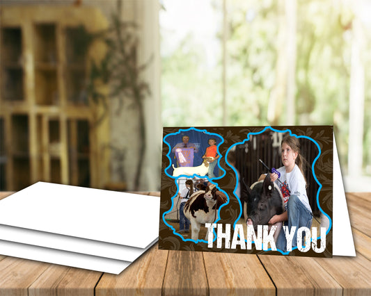 Customized Photo Digital Card - Livestock Show "Thank You" for Three Photos