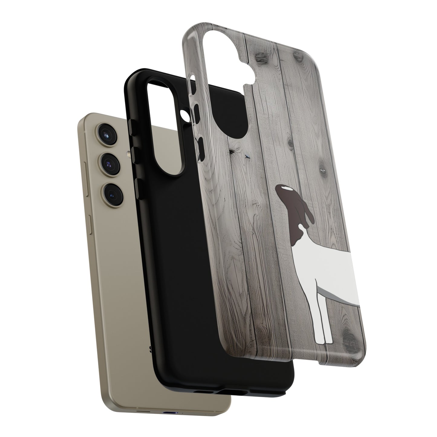 Livestock Show Goat Phone Cases - Android Goat Phone Cases - Wood Plank Background