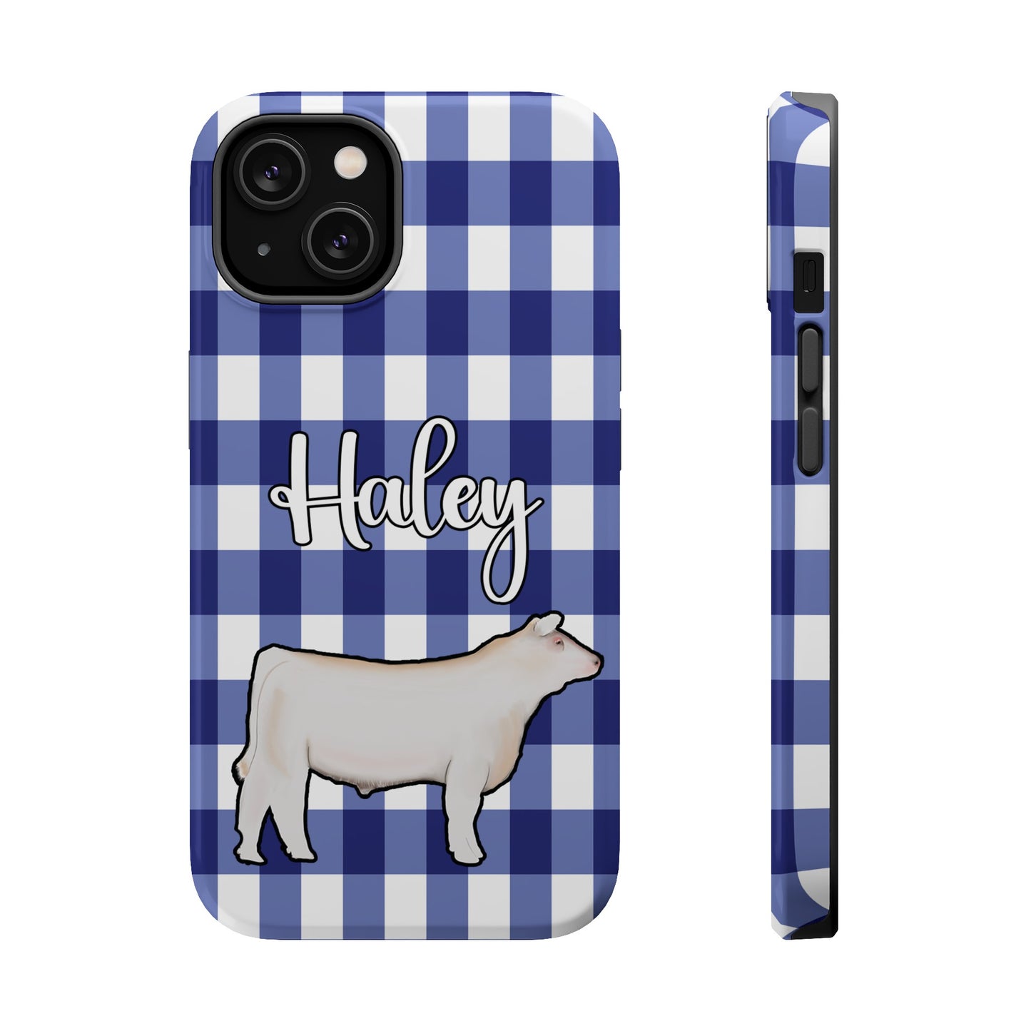 MagSafe iPhone Cases - Livestock Show Charolaise Steer - iPhone Cow Phone Cases