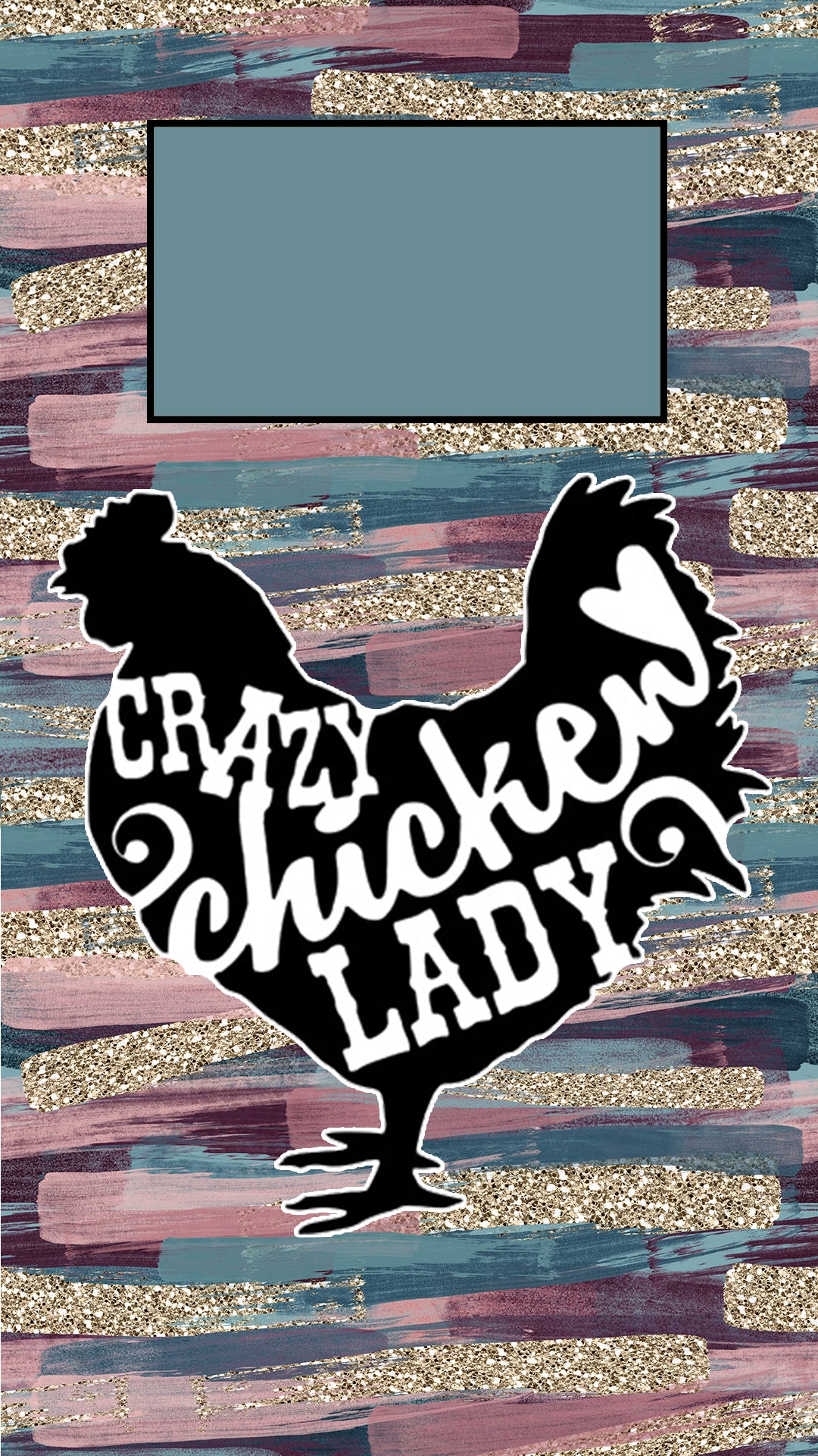 Crazy Chicken Lady iPhone and Android Wallpaper - Calming Aesthetic Background