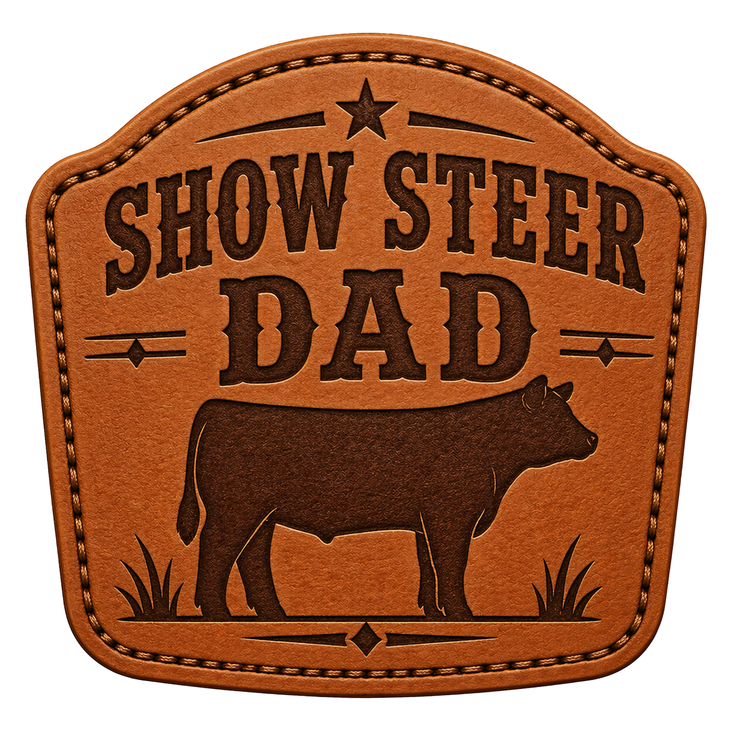Customized DTF Print Hat Show Animal Faux-Leather Patch | Baseball Dad Hat