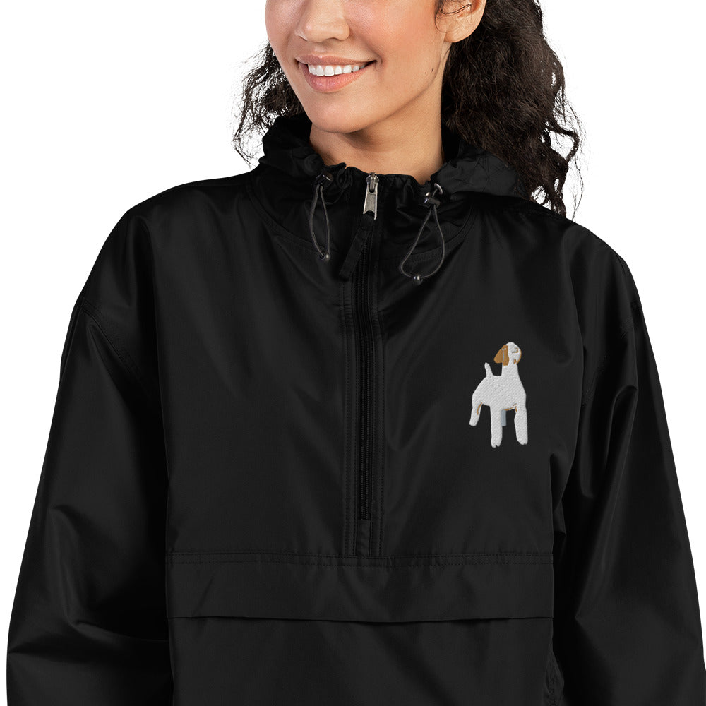 Embroidered Packable Jacket - Livestock Show Market Goat - Wash Rack Pullover Jacket