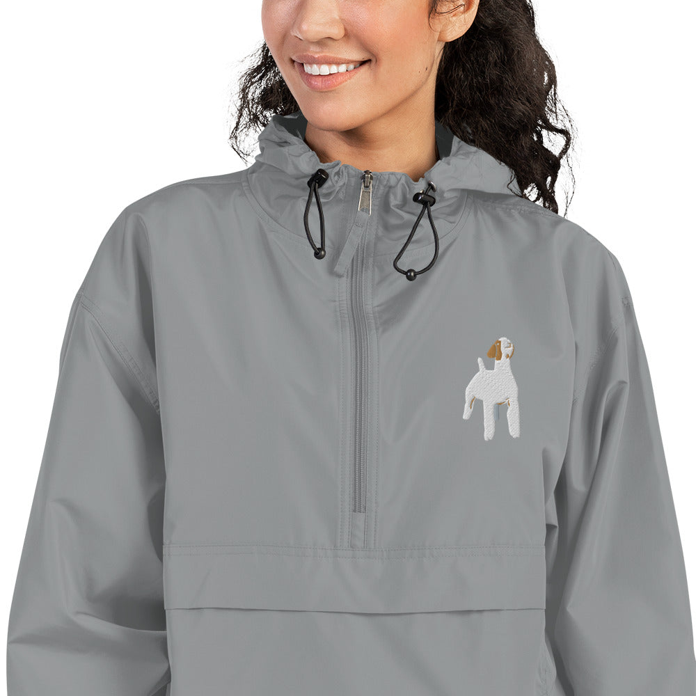 Embroidered Packable Jacket - Livestock Show Market Goat - Wash Rack Pullover Jacket