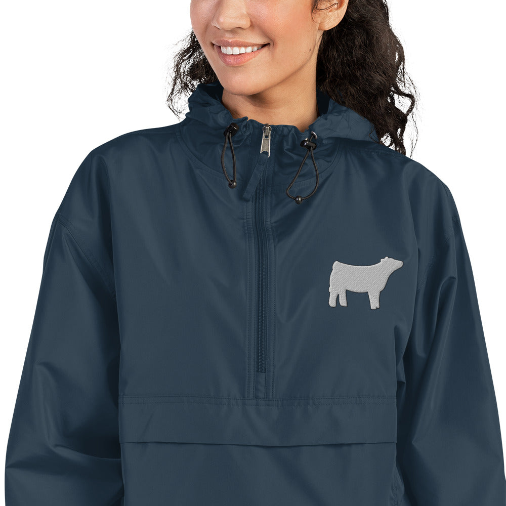 Livestock Show Market Heifer Embroidered Packable Jacket - Wash Rack Pullover Jacket
