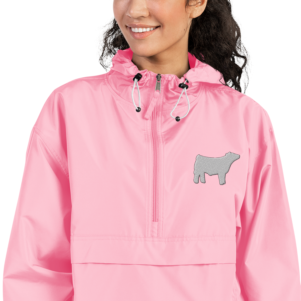 Livestock Show Market Steer Embroidered Packable Jacket - Wash Rack Pullover Jacket
