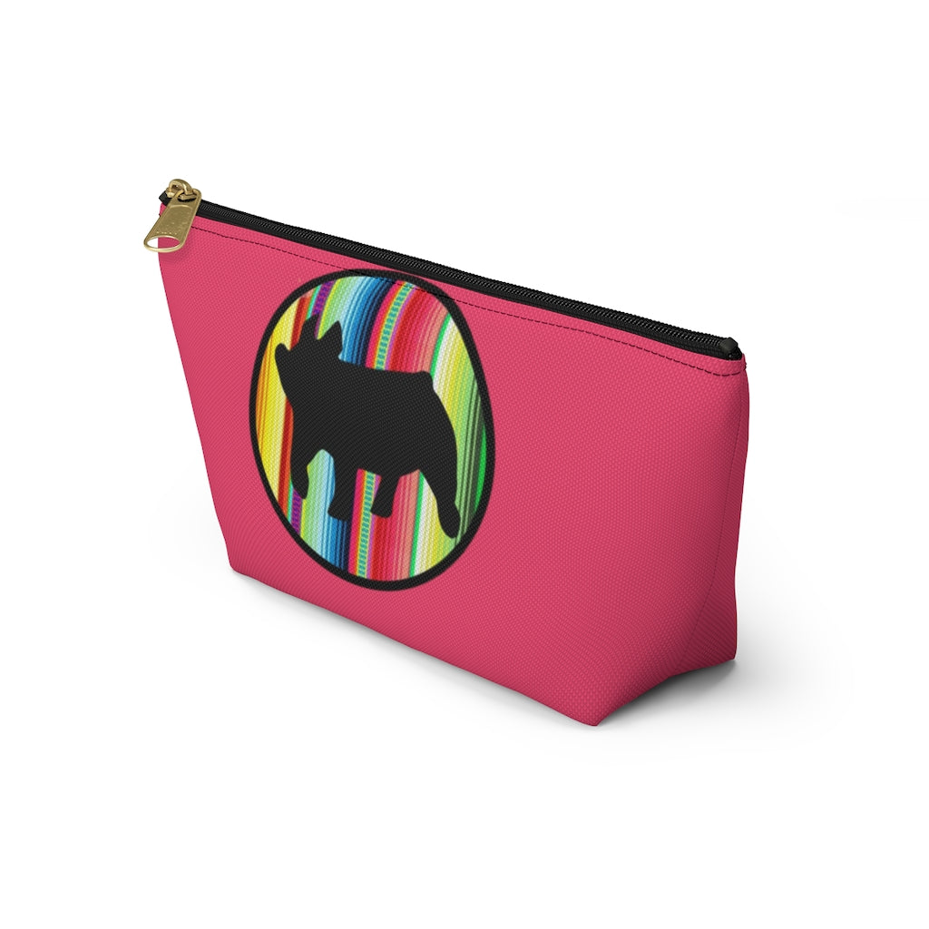 Serape Show Pig T-bottom Zipper Pouch