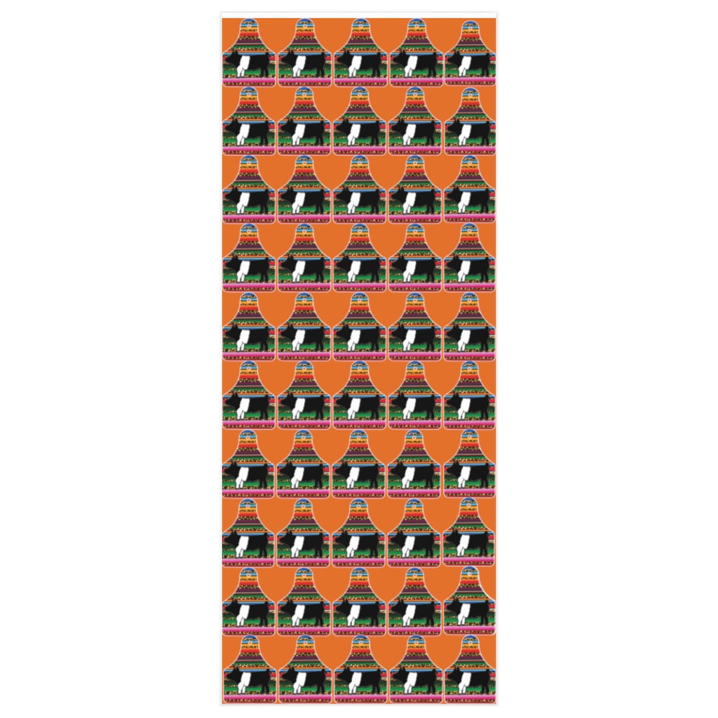 Customized Wrapping Paper - Livestock Show Pig - Show Swine - Orange B