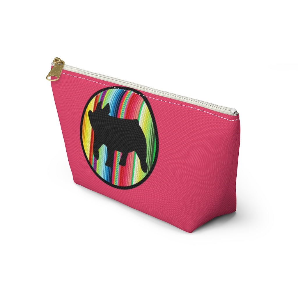 Serape Show Pig T-bottom Zipper Pouch