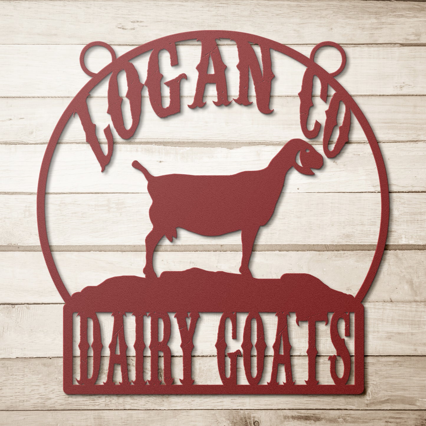 Dairy Goat Metal Art - Round Metal Sign - Livestock Show Dairy Goat