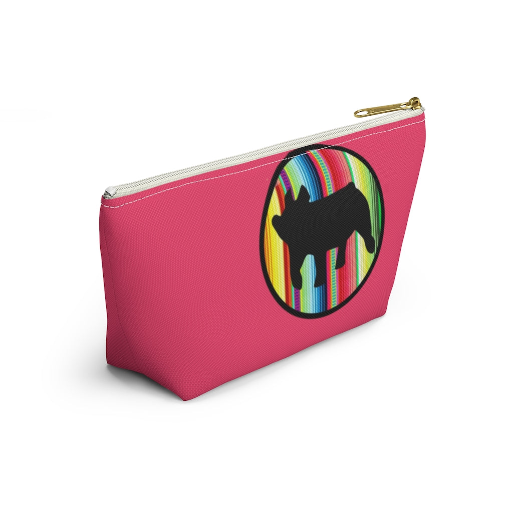 Serape Show Pig T-bottom Zipper Pouch