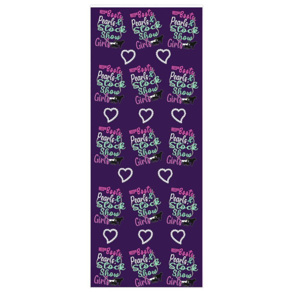Customized Wrapping Paper - Boho Livestock Paper - Deep Purple Background - Gift Wrap paper