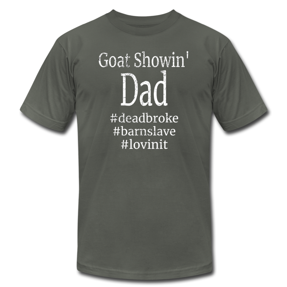 Goat Showin' Dad Shirt - asphalt