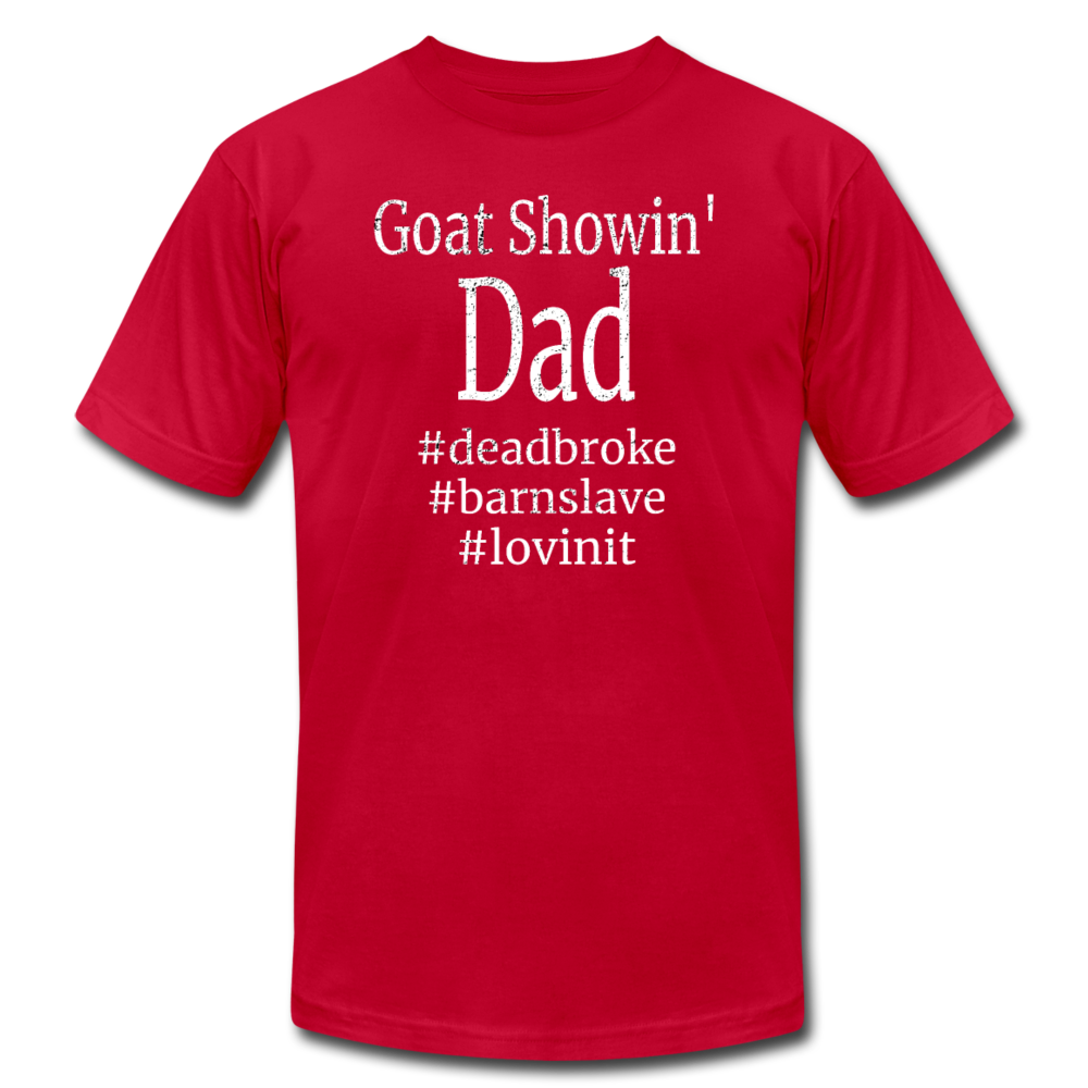 Goat Showin' Dad Shirt - red