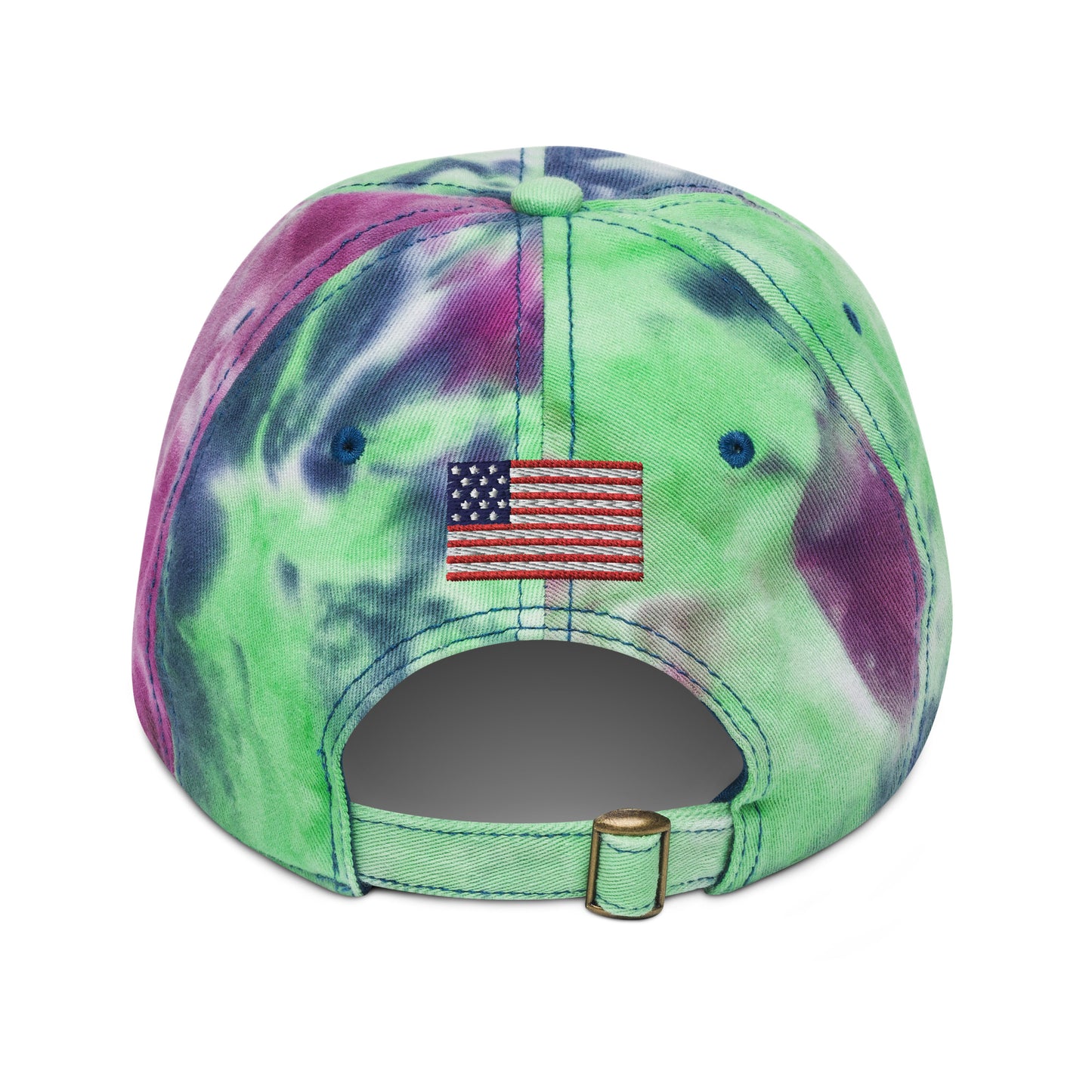 Livestock Show Pig Tie Dye Hat - Show Swine Hat - USA Flag Back Design - Embroidered