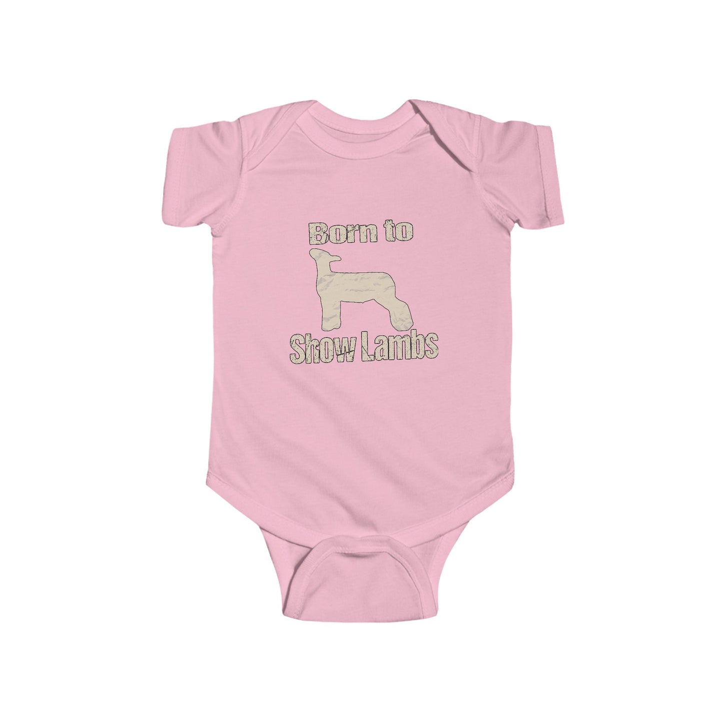 Born To Show Lambs Infant Fine Jersey Bodysuit Onesies