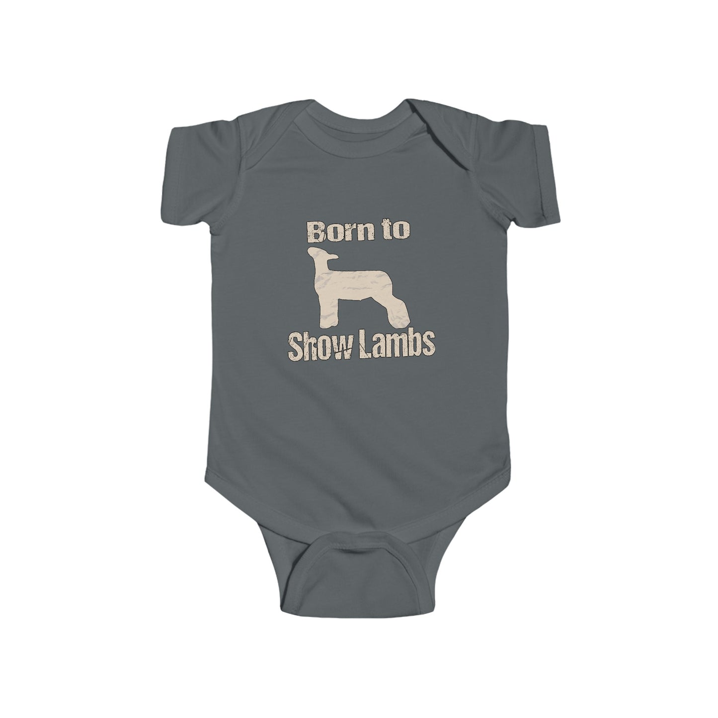 Born To Show Lambs Infant Fine Jersey Bodysuit Onesies