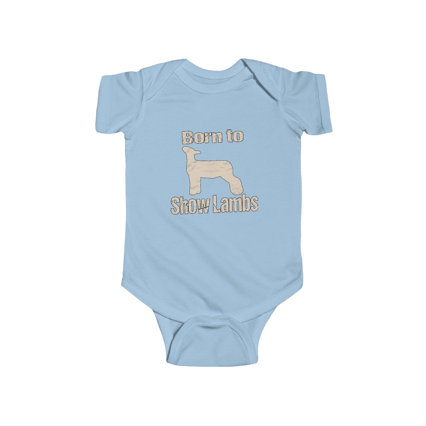 Born To Show Lambs Infant Fine Jersey Bodysuit Onesies