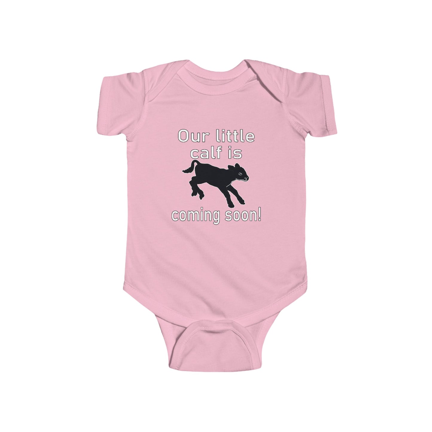 Our Little Calf is Coming Soon Fine Jersey Bodysuit Gender Reveal Onesie