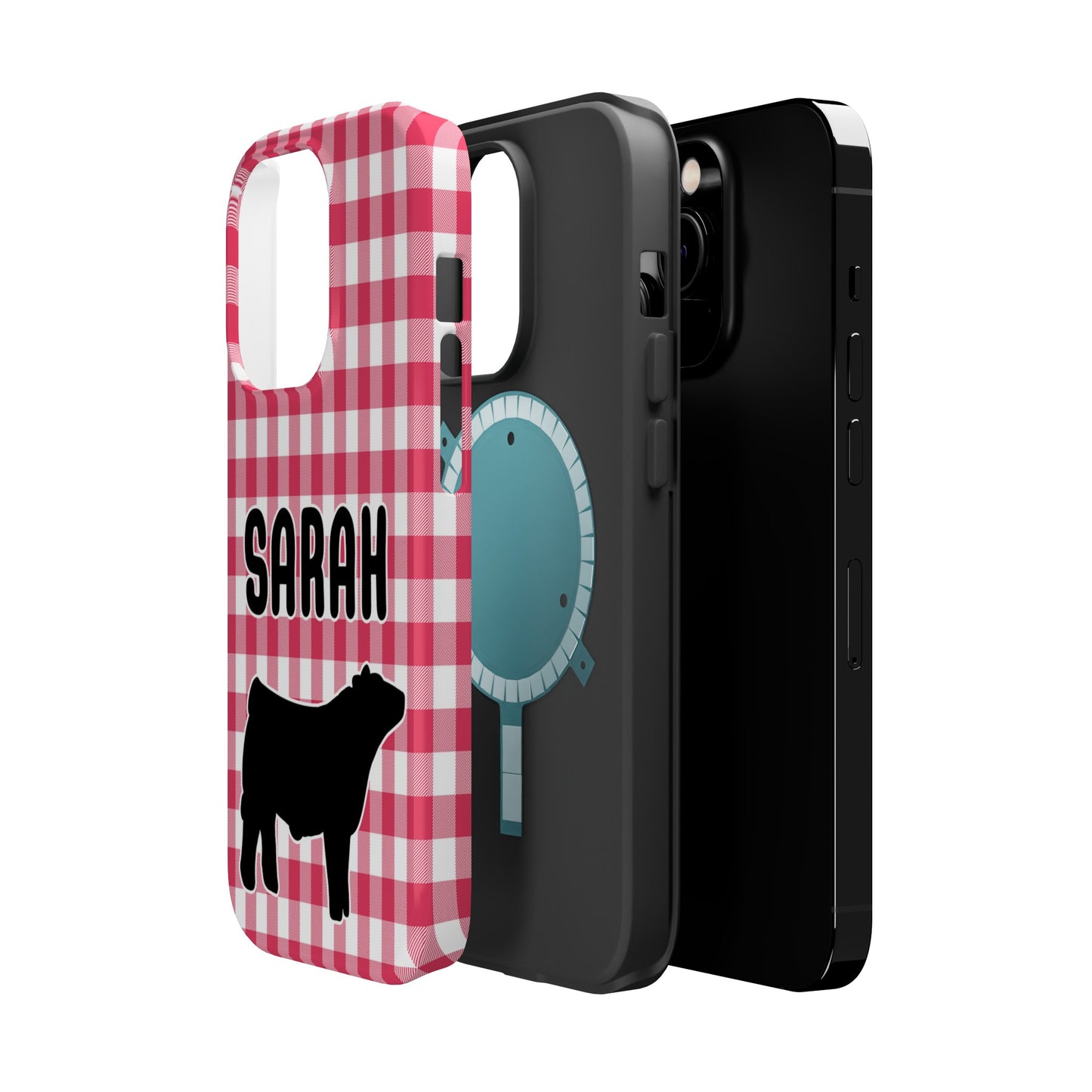 MagSafe iPhone Tough Phone Cases - Livestock Show Charolais Steer - iPhone Cow Phone Cases