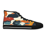 Livestock Show Vintage Cows Ladies High-Top Sneakers, Show Cattle Shoes