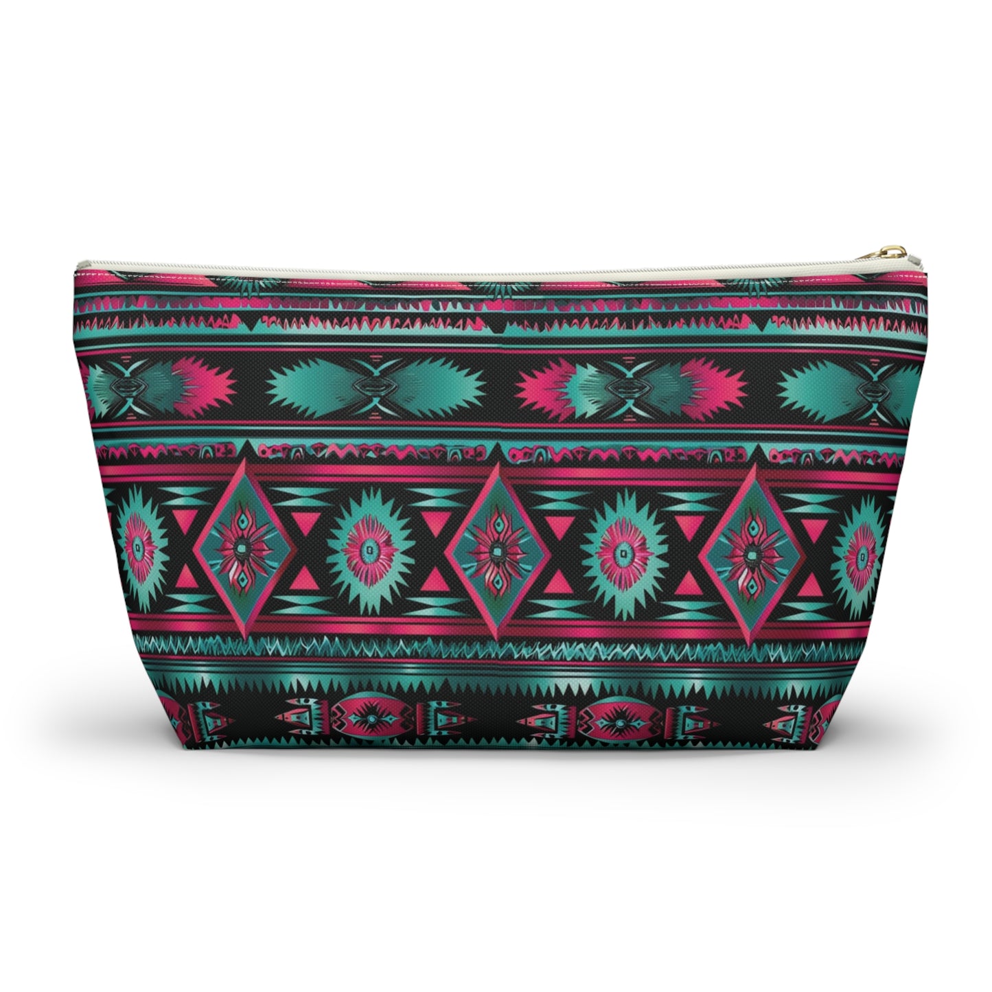 Southwest Aztec Accessory T-bottom Bag - Makeup Bag