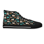 Cute Livestock Show Cow Ladies High-Top Sneakers, Livestock Show Cattle Shoes