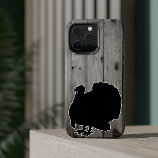 Gray Wood Grain Livestock Show Phone Cases - MagSafe Tough Cases - Poultry Phone Cases
