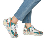 Ladies Mesh Sneakers Shoes - Livestock Show Southwest Indian Print