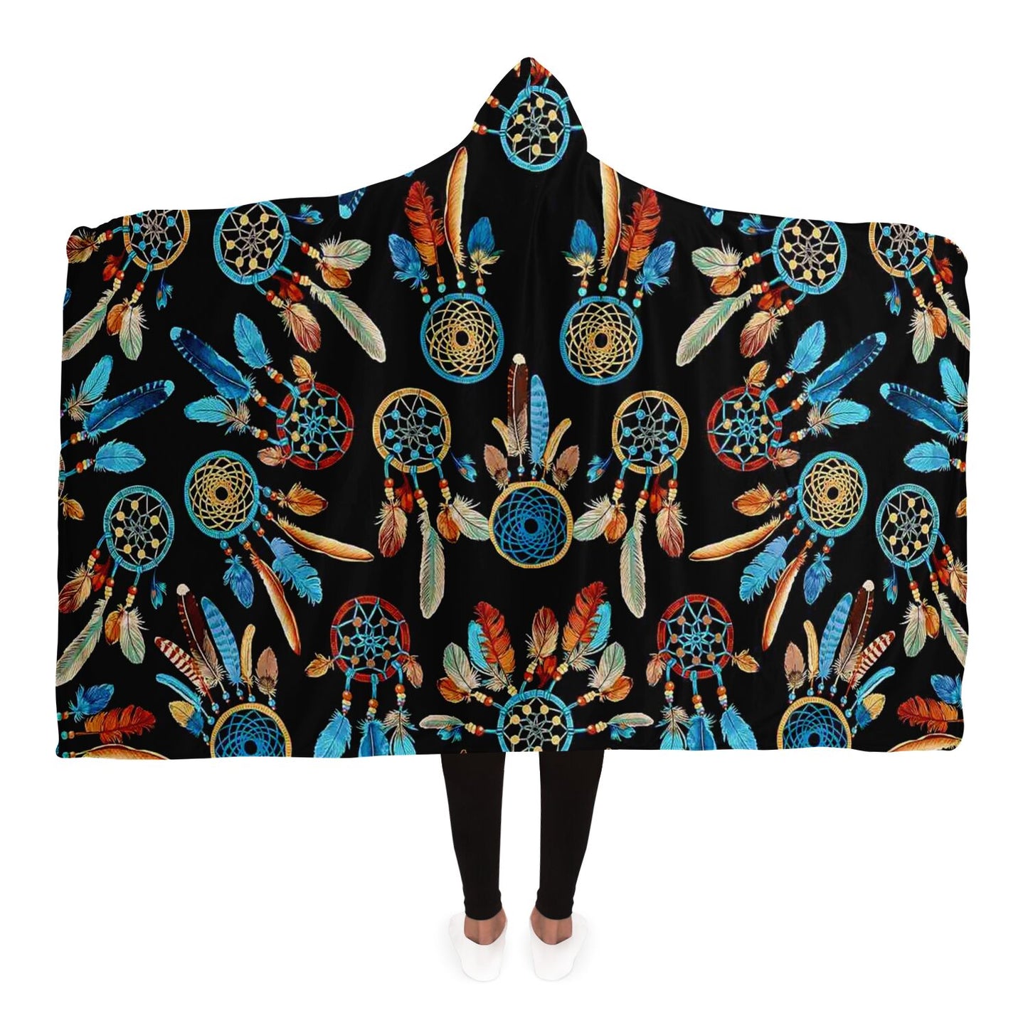 Native Indian Dream Catcher's Hooded Blanket - AOP