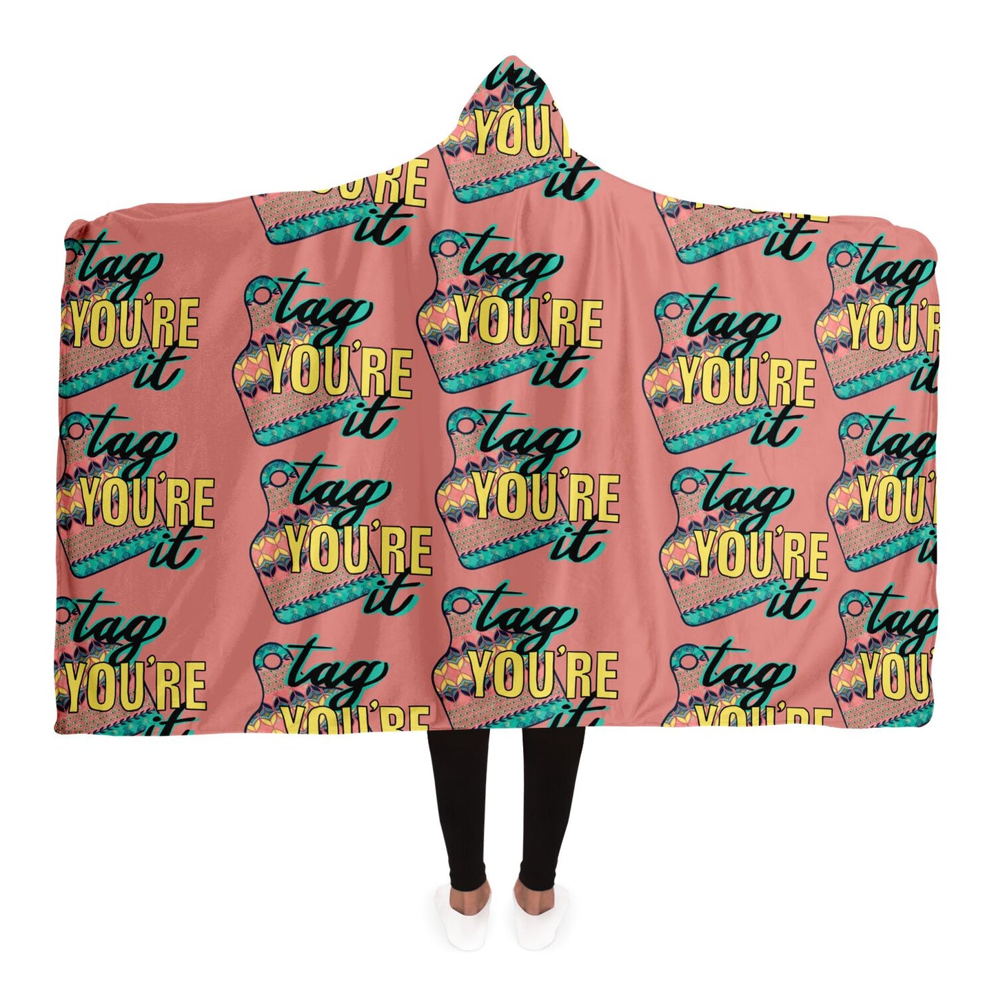 Tag You're It Livestock Show Ear Tag Hooded Blanket - All Over Printing