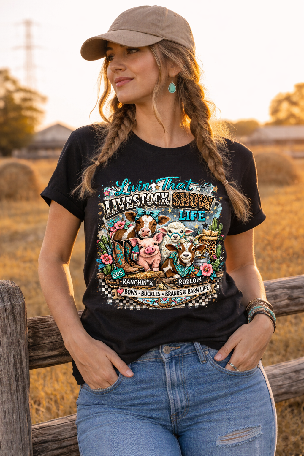 Livestock Show Life Shirt, Stock Show T-shirt, County Fair, Western Farm Graphic Tee, Pig Goat Lamb Cow Shirt, Show Mom Tee