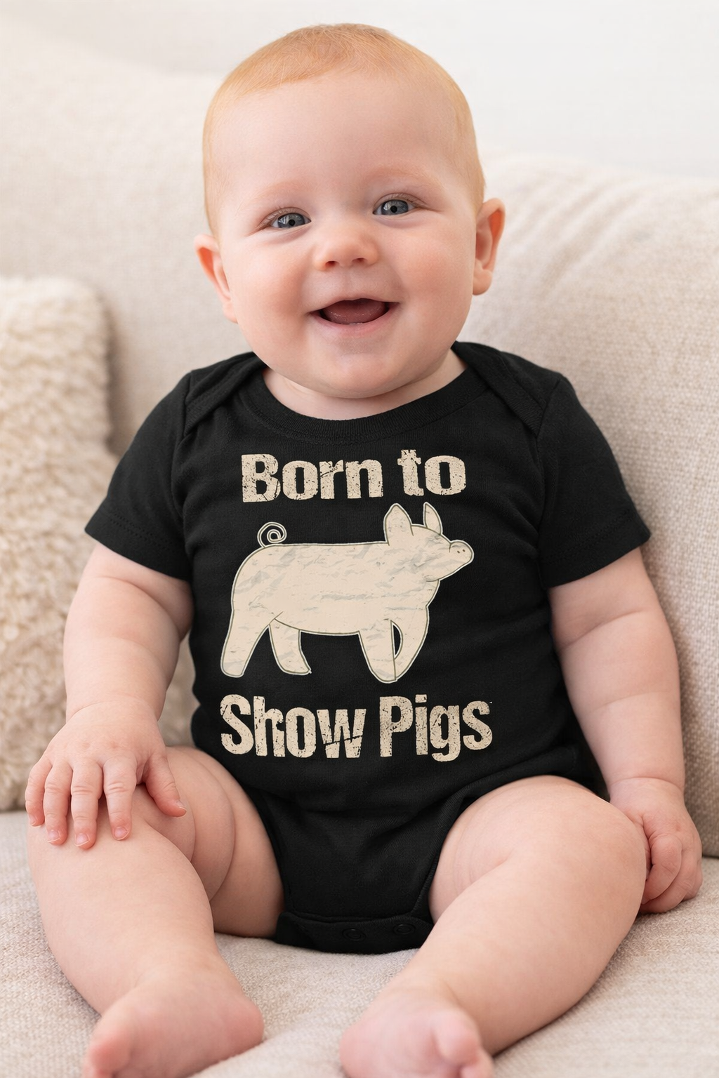 Born To Show Pigs Infant Bodysuit Onesies