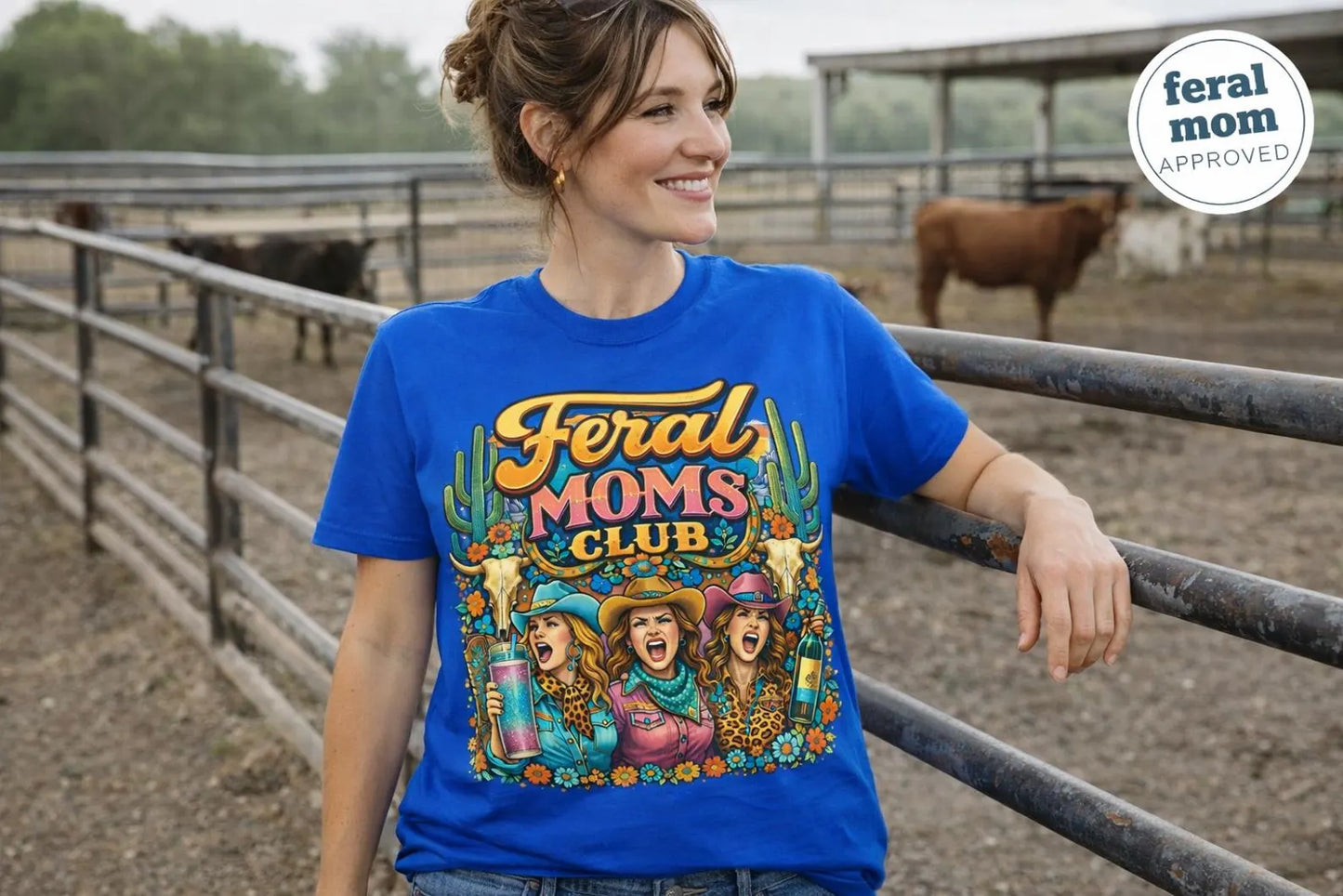 Feral Moms Club Shirt, Livestock Show Mama Tee, Funny Cowgirl Western Life