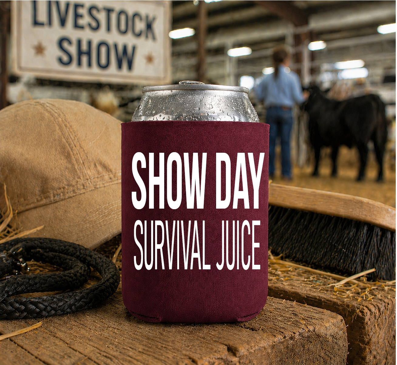 Premium Insulated Koozies for Livestock Shows, Barn Life & Everyday Sips, Printed on Both Sides