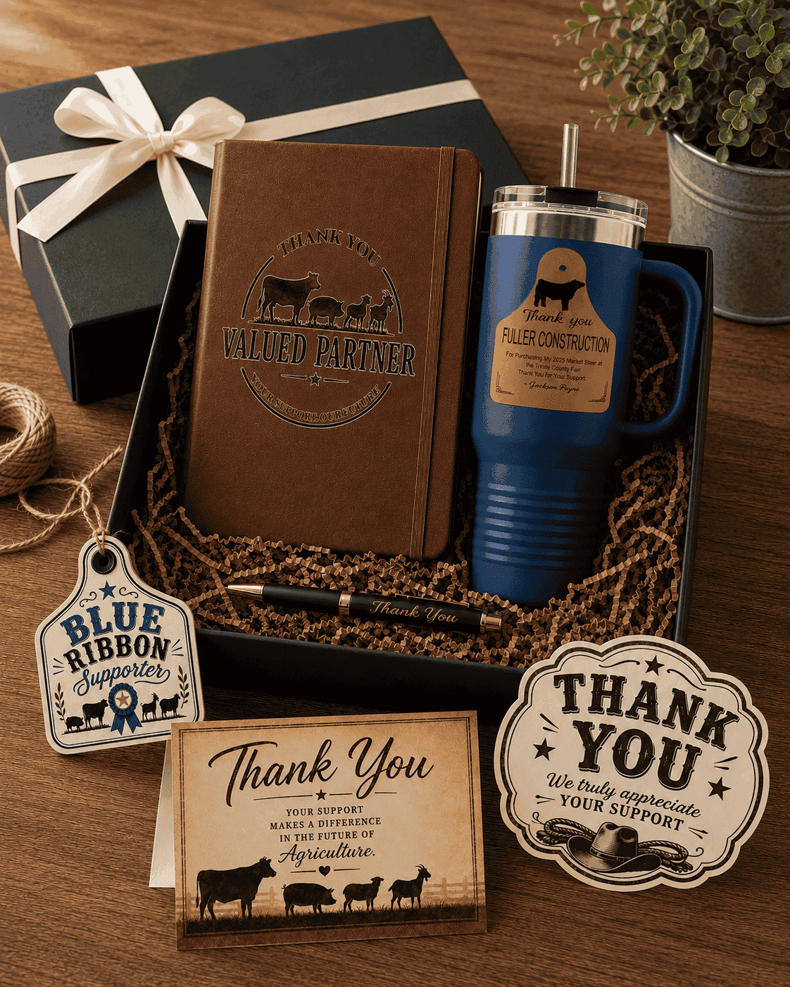 Livestock Show Buyer Appreciation Gift Bundle | Decal on Both Sides