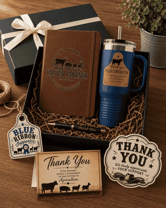 Livestock Show Buyer Appreciation Gift Bundle | Decal on Both Sides