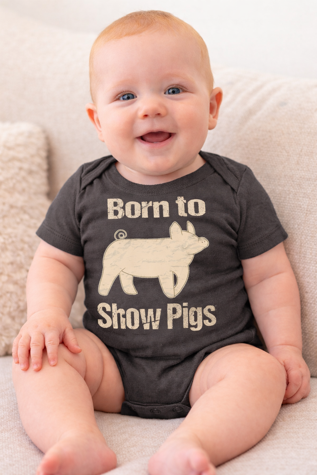 Born To Show Pigs Infant Bodysuit Onesies
