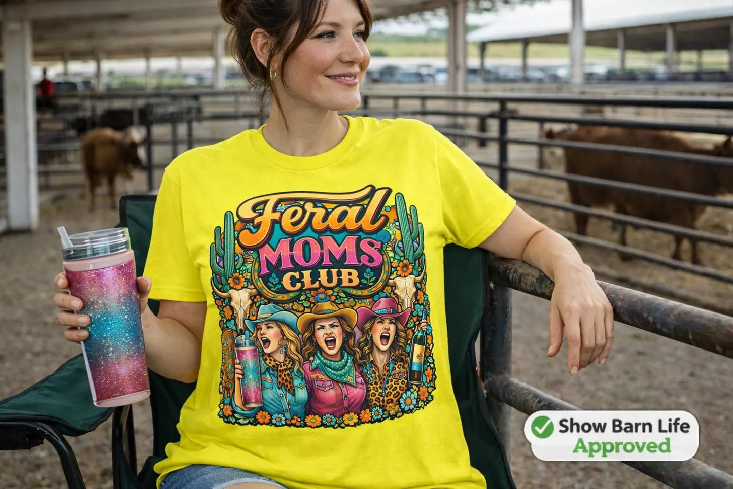Feral Moms Club Shirt, Livestock Show Mama Tee, Funny Cowgirl Western Life