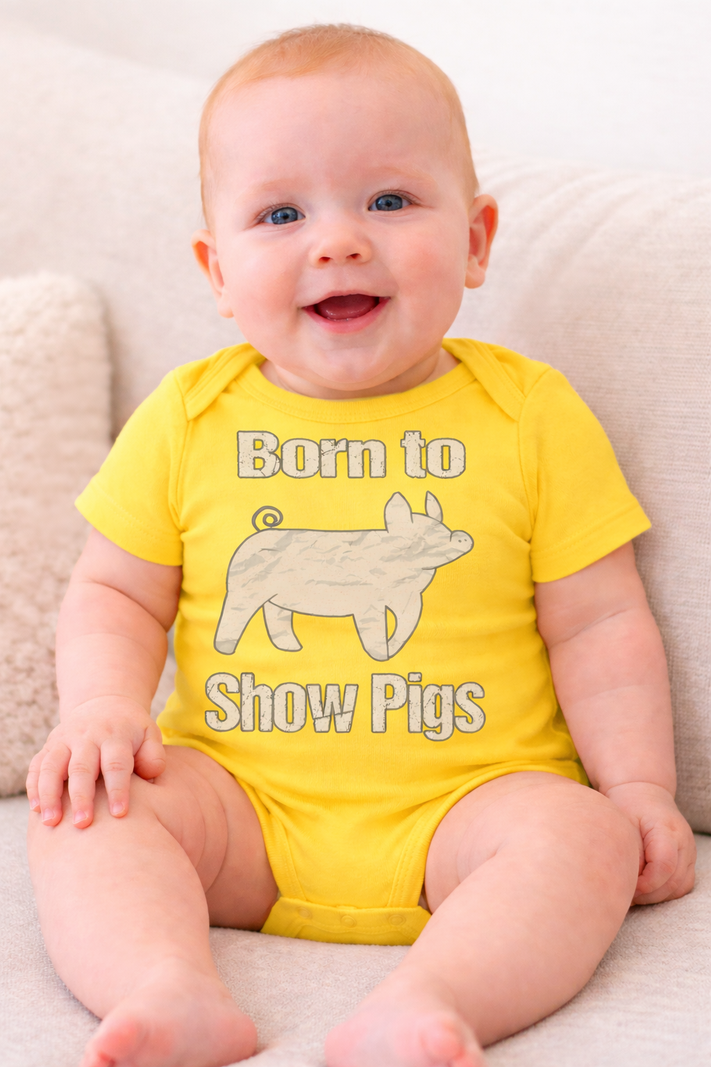 Born To Show Pigs Infant Bodysuit Onesies