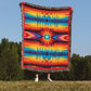 Aztec Indian Cotton Heirloom Woven Blanket: Bold Colors & Timeless Design