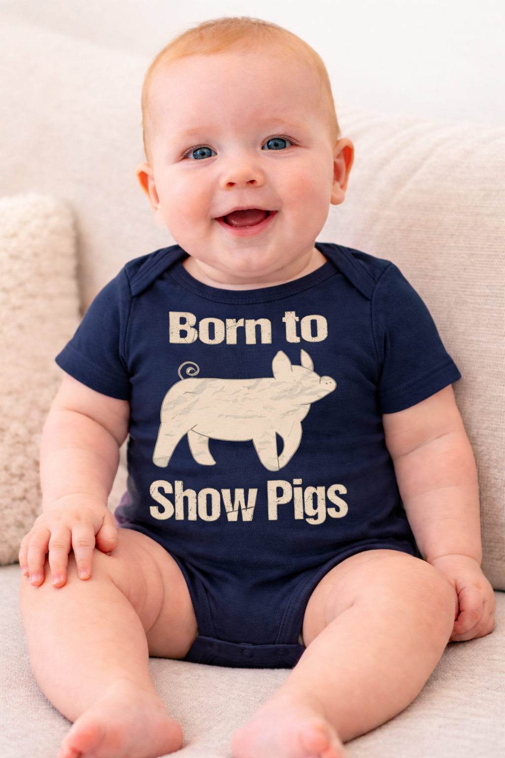Born To Show Pigs Infant Bodysuit Onesies