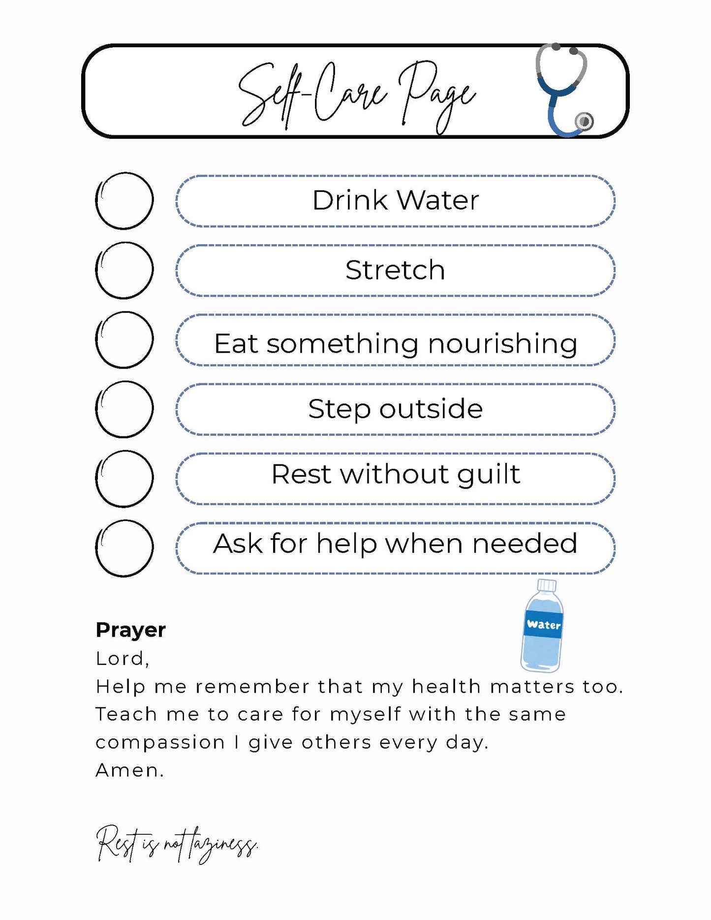 Oh Shift Nurse Reset Kit | Printable Journal for Nurses | 5-Minute Burnout Relief